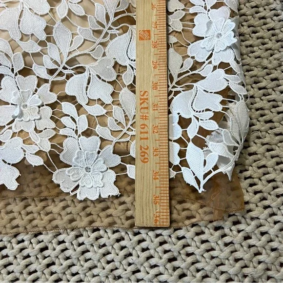 BHLDN Anthropologie Palmetto Lace Mini Dress 10 NWOT - Picture 9 of 11